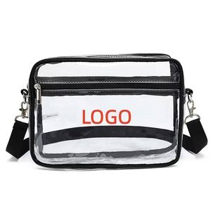 Bolso Bandolera Transparente de PVC con Cierre, Impermeable, Personalizado al por Mayor, para Mujer - Product Image 1