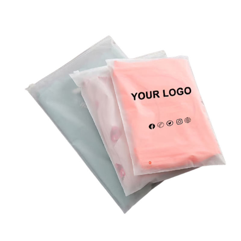 Szcx Custom Frosted Rits Pakket Ziplock Tas Kleding Zip Lock Siliconen Ziplock Tassen Voor Kleding Verpakking Transparante Tassen