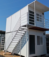 Maison conteneur modulaire pliable de 20 pieds, panneau sandwich, maison préfabriquée, étanche, installation facile, dortoir pour le personnel, bureau, salle de bain, moderne
