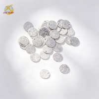 Disque rond en métal sablé, à trou unique, vierge, plusieurs tailles, pour accessoires de maroquinerie et de fabrication de bijoux DIY