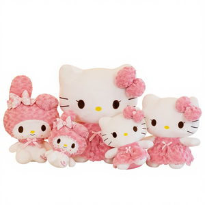 Peluche Súper Suave de Hello Kitty de Sanrio, Animal de Peluche Grande y Abrazable con Relleno de Algodón PP para Decoración Navideña o Regalo - Product Image 1