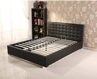 Großhandel Modernes Leder Hoch gepolsterte Betten Kingsize-Bett Basis Cama Heben Lagerung Bett rahmen Full Double Queen Size
