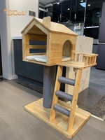 Griffoir de chat moderne et mignon personnalisable en forme de nuage avec jouet suspendu en bois de sisal durable pour le jeu