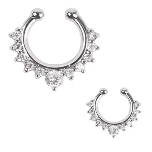 The New Alloy Zircon Nose Ring Is Beautiful For Everyday Nose Rings Without Perforating Nose Studs