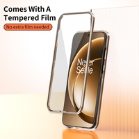 Étui en cuir à rabat en verre trempé magnétique à protection 360 degrés pour OnePlus 15 15R / Ace 6 / Ace 6T Protection de l'objectif de l'appareil photo