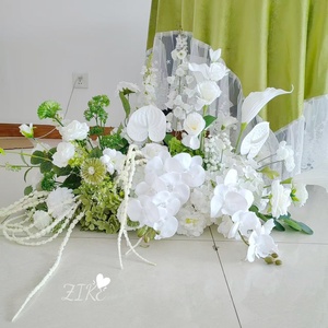 Composizione Floreale Artificiale in Seta, Sfera di Fiori di Ortensia Bianca, Decorazione per Matrimoni e Feste, Centrotavola Premium - Product Image 6