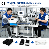 Machine à coudre automatique 2210 pour faire des étiquettes de nom en velcro
