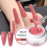 Gel de construction rapide Hema Free aux ingrédients sûrs, 18 couleurs, rose laiteux, pour extension d'ongles, gel poly acrylique pour apex d'ongle