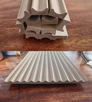 Panneau de lattes en bois courbé texturé, flexible, ondulé, en MDF, imperméable, moderne, pour chambre à coucher, salon, mur d'accentuation intérieur