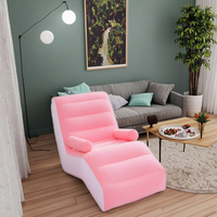 Chaise de sieste gonflable moderne en forme de S directe d'usine commodément pliable pour une utilisation intérieure/extérieure dans le salon
