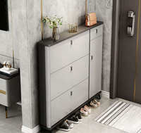 Meuble à chaussures ultra-fin moderne - Armoire de rangement multifonctionnelle grande capacité pour l'entrée des petits appartements