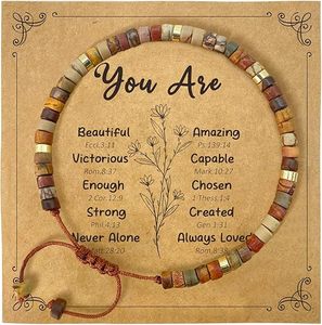 Braccialetti Curativi in Pietra Naturale, Regali Ispirazionali, Regali di Incoraggiamento, Braccialetti della Forza, Gioielli Intrecciati Regolabili <span class=keywords><strong>per</strong></span> Amici - Product Image 2