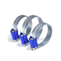 Colliers de serrage à vis sans fin réglables Colliers de serrage britanniques en acier galvanisé avec boîtier bleu Acier inoxydable Acier au carbone argenté