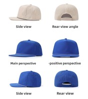 Casquette de baseball promotionnelle en gros, tissée, 5 panneaux, séchage rapide, respirante, imperméable, réglable, légère, unisexe, protection solaire pour adulte