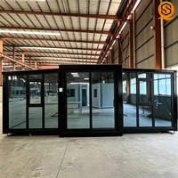 Maison conteneur pliable en acier Shinestone avec grandes fenêtres – Solution de logement temporaire et de bureau de chantier