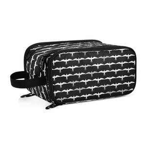 Organizador de Maquillaje Portátil Unisex con Diseño de Aves Iwa Negras de Hawái, Bolsa de Cosméticos Impermeable, Bolsa de Maquillaje de Viaje para Hombre con Logotipo Personalizado - Product Image 1