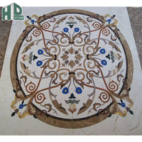 Carreaux de marbre naturel de luxe de forme irrégulière sur mesure, découpés au jet d'eau, pour les halls d'entrée de villas, de maisons de luxe et les halls d'hôtels