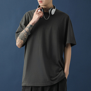 <span class=keywords><strong>T</strong></span>-shirt Trendy con Logo Personalizzabile, Maglietta Oversize con Spalle Cadenti, 100% Cotone, All'ingrosso - Product Image 4