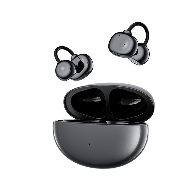 Clip on Earbuds Open Ear Wireless Blue-tooth 6.0 Headphones with Mic, 38H Play, Noise Cancelling,Waterproof, Sports Ear Buds