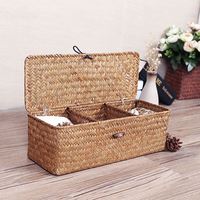 Panier de rangement en rotin imperméable à prix d'usine avec boîte de rangement