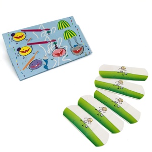 Trousse de premiers secours, bandages lumineux imperméables, formes et motifs variés, couleur phosphorescente, autres, certifiés EO désinfectés, 72x19mm - Product Image 3