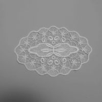 Fabricant d'appliques en dentelle de polyester en forme de papillon avec bordure festonnée en forme de feuille pour napperons et décoration de sacs à main