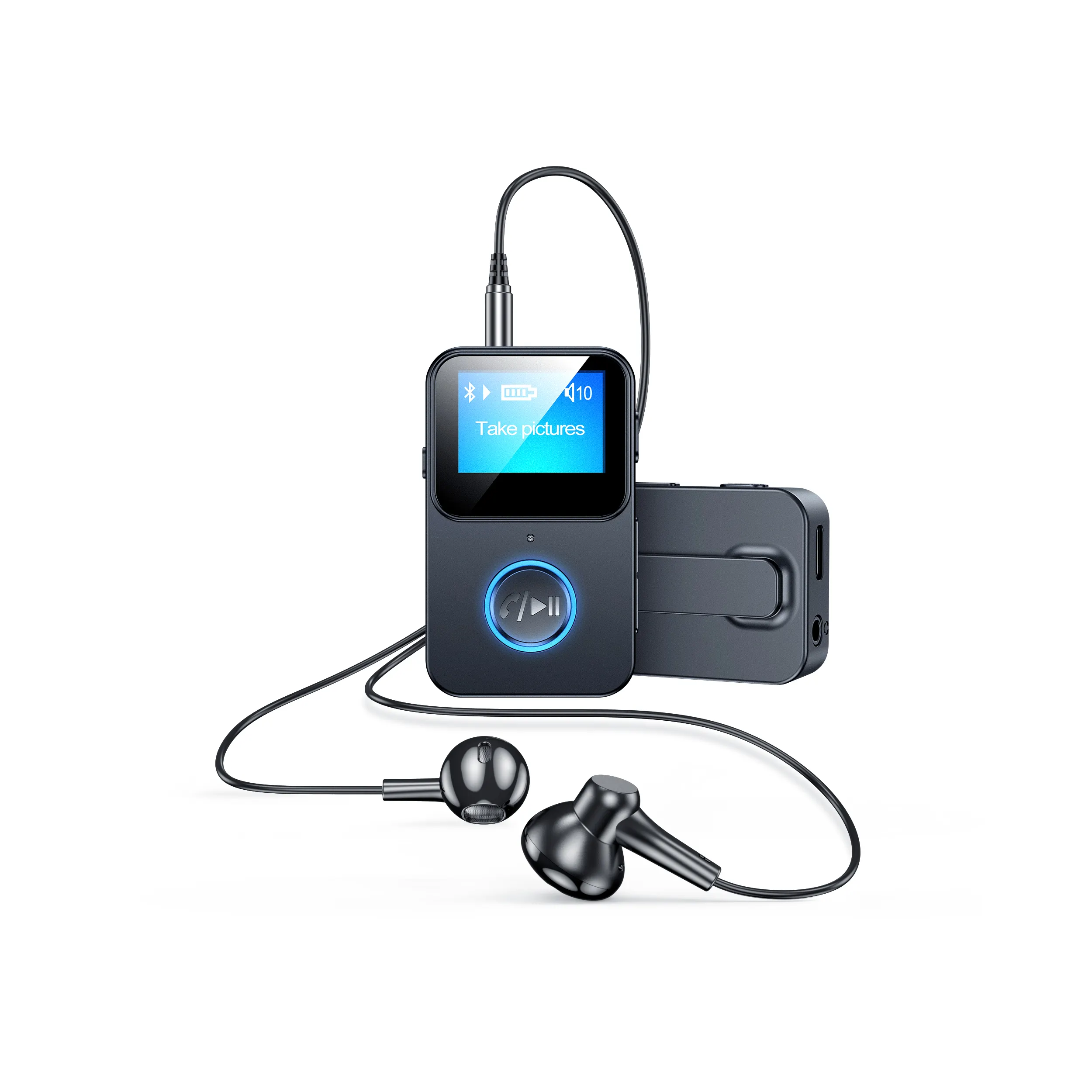 Nuovo Design lettore musicale Mp3 portatile Display Lcd adattatore ricevitore Audio Wireless Bt 5.0 con Slot per schede Tf