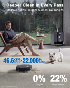 ลดราคาพิเศษ! หุ่นยนต์ดูดฝุ่นถูพื้น ECOVACS DEEBOT X12 แรงดูด 22000Pa พร้อมระบบป้องกันผมพันกัน FocusJet และแท่นทำความสะอาดอัตโนมัติ สำหรับบ้านอัจฉริยะ - Product Image 4