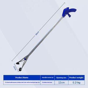 Herramienta Recogedora <span class=keywords><strong>de</strong></span> Basura <span class=keywords><strong>de</strong></span> Jardín <span class=keywords><strong>de</strong></span> Acero Inoxidable con Mango Azul <span class=keywords><strong>de</strong></span> Alta Calidad, Herramienta <span class=keywords><strong>de</strong></span> Recogida <span class=keywords><strong>de</strong></span> Basura con Clip para Saneamiento - Product Image 6
