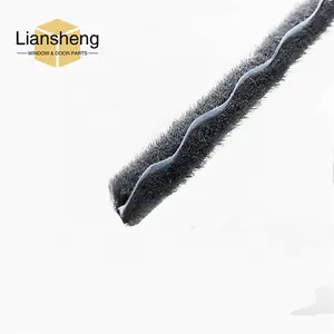 wool pile weather strip with fin window brush seal with plastic fin weave weather bar with fin for door and window