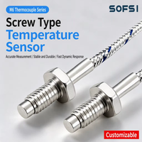 Sonde de température à vis M6/M8 OEM/ODM avec thermocouple à ressort K/E/PT100, filetage métrique et impérial en option