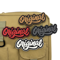 Badge moral en PVC 3D en caoutchouc, motif graffiti créatif avec lettres anglaises, prêt à être expédié, idéal pour les gilets tactiques et les sacs à dos