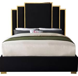 Дизайн с пуговицами 4-х опорный серого цвета с мягкой обивкой из ткани очень широкий высокий Королевский в винтажном стиле; На платформе каркас кровати с выдвижными ящиками - Product Image 1