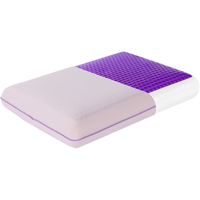 Oreiller en mousse à mémoire de forme de refroidissement violet avec couverture réversible double face Support de cou pour dormeurs latéraux Housse amovible lavable