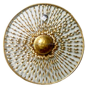 ROUND <b>FLOWER</b> DESIGN ALUMINIUM <b>WALL</b> ART for BEDROOM HALLWAY OUTDOOR INDOOR - Product Image 4