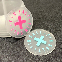 Patchs en PVC souple 3D personnalisables en forme de cœur, d'étoile et d'alphabet, avec adhésif 3M pour bouteilles d'eau et gobelets
