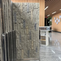 Solutions d'aménagement tout-en-un, panneaux en pierre artificielle PU texturée 3D, revêtement mural intérieur/extérieur écologique, esthétique de la pierre véritable