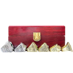 Anillos de Aleación de Alta Calidad con Piedras Preciosas, Set de <span class=keywords><strong>6</strong></span> Anillos de Campeonato Naturales, Edición Conmemorativa para Fans de <span class=keywords><strong>Jordan</strong></span>, Regalo de Colección - Product Image 2
