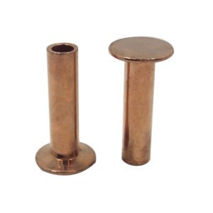 Rivets semi-tubulaires à tête <span class=keywords><strong>fraisée</strong></span> CSK plaquée cuivre avec surface lisse pour appareils ménagers - Product Image 3