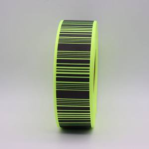 新ソール カスタム蛍光グリーンブラック バーコード柄 反射熱転写テープ - Product Image 1