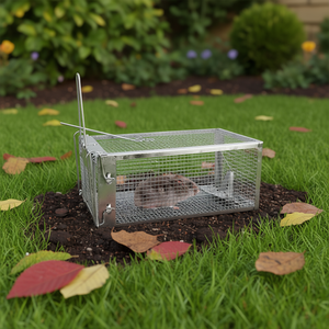 Trappola per Topi in Metallo Argentato a 1 Porta, Riutilizzabile, per Controllo Parassiti in Casa e Giardino, Uso Interno ed Esterno - Product Image 2