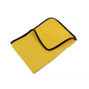 Paño de microfibra grueso tipo gofre para limpieza de ventanas y lavado de autos, toalla absorbente para limpieza del hogar, color sólido - Product Image 3