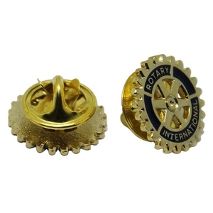 Wholesale Metal Round Design Logo Custom Soft Hard Lapel Enamel Silver Gold Brooch <b>Badge</b> Rotary Club Rotary International <b>Pin</b> - Product Image 1