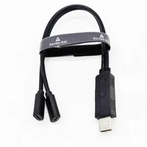 USB 2.0 Extension 2 In 1 Cable Dual USB C Female To A Male Double Connectors Charging Date AM/CF Cable