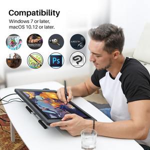<span class=keywords><strong>Huion</strong></span> <span class=keywords><strong>Kamvas</strong></span> pro20 autres accessoires informatiques USB PC 8192 niveau numérique dessin interactif tactile tablette graphique moniteur - Product Image 6