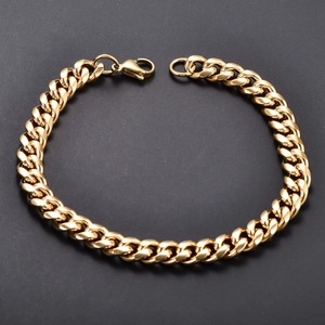 Bracelet chaîne cubaine en acier inoxydable pour homme et femme, style punk, couleur or/argent, bijoux de poignet, accessoires, cadeau DIY - Product Image 3