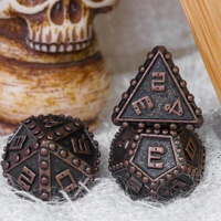 Pour Udixi Logo personnalisable donjons et dragons polyédriques en métal dés RPG ensemble de 7 pièces en gros avec emballage en boîte en métal