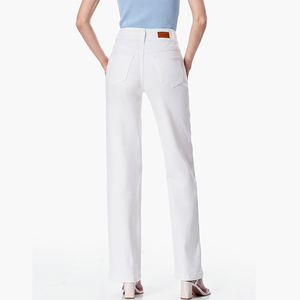 Jeans Y2K de talla grande para mujer, <span class=keywords><strong>pantalones</strong></span> vaqueros de cintura alta, elásticos, a la moda, holgados, de pierna ancha y rectos. - Product Image 4