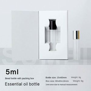 Flacon de parfum en verre carré de 5 ml avec boîte, pack d'essai d'huiles essentielles, transparent ou couleur personnalisée - Product Image 6