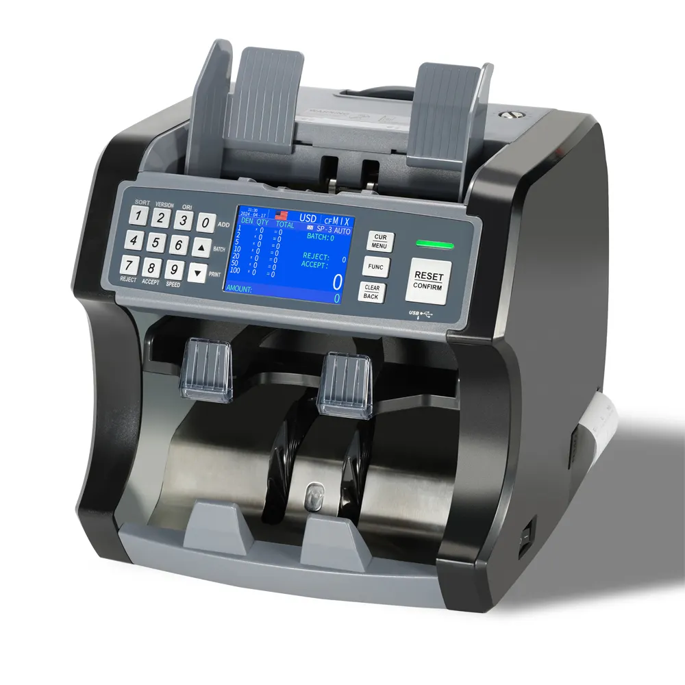 HL-S210 Gelddruckmaschine Rechnungsteller Maschine Geldzählmaschine Falschgelddetektor mit UV MG IR CIS